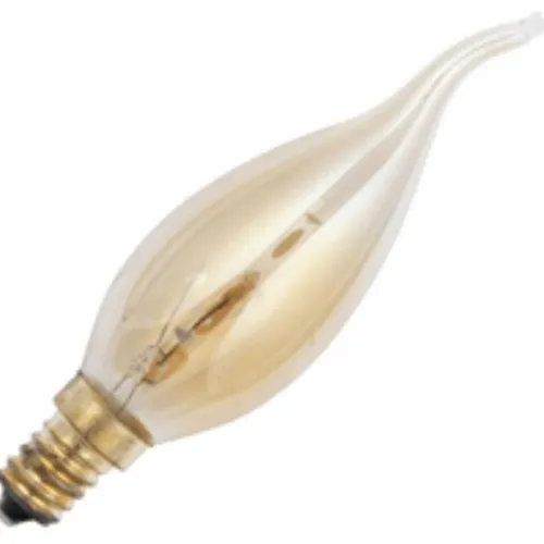 Tipkaarslamp clear gold E14 25 watt