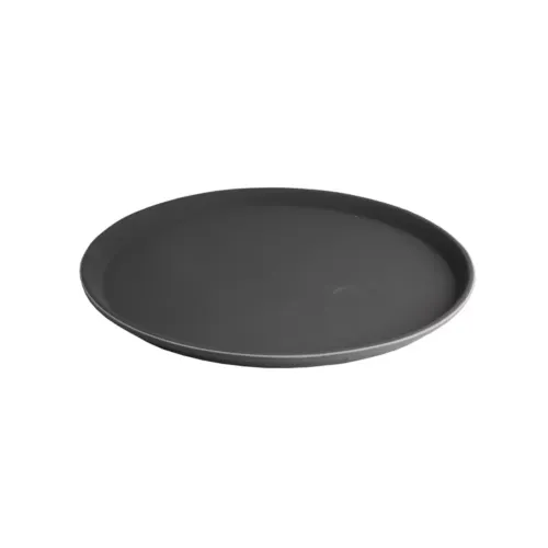 Dienblad anti-slip rond 35.5 cm zwart 