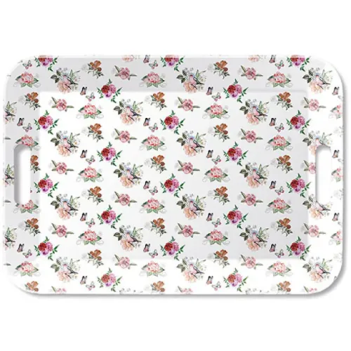 Melamine dienblad 33x47 cm Charlotte wit      