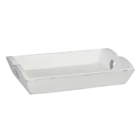 Houten Dienblad hartje wit