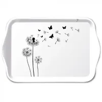 Melamine dienblad 13x21 cm Blowing away black