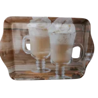 Melamine dienblad 21x14.5 cm Irish koffie