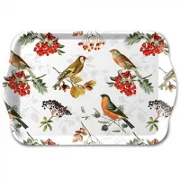 Melamine dienblad 13x21 cm Herfstvogels