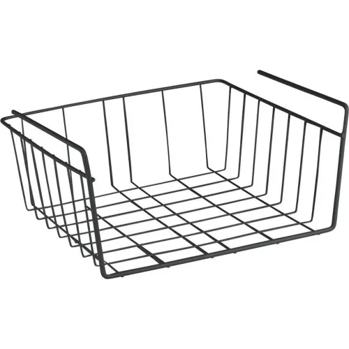 Metaltex Barbertje 30 cm opbergrek opbergen voor onder een plank zwart