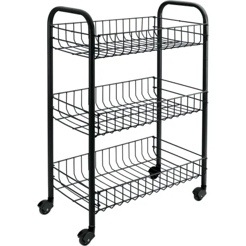 Metaltex Siena voorraadwagen 3 manden zwart