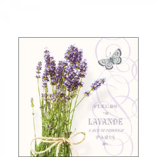 Servetten papier Bosje Lavendel 25x25 cm