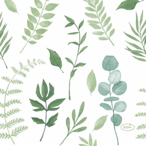Servetten papier groen takjes 24x24 cm