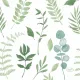 Servetten papier groen takjes 24x24 cm