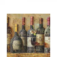 Servetten papier Beste wijnen 25x25 cm