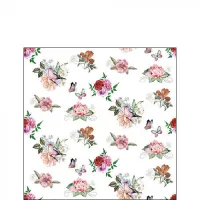 Servetten papier Charlotte wit 25x25 cm