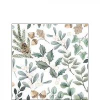 Servetten papier Collectie van bladeren 25x25 cm