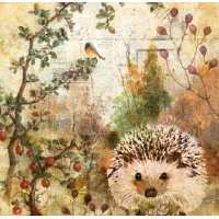 Servetten papier Herfst Egel 25x25 cm