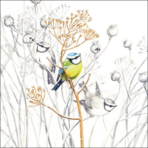 Servetten papier Lief vogeltje 33x33 cm