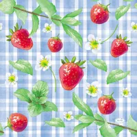 Servetten papier Strawberry Picnic 33x33 cm