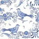 Servetten papier Porseleinen vogel 33x33 cm 