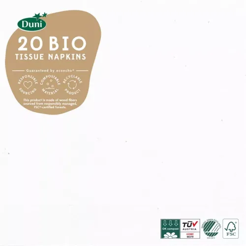 Servetten papier Ice White 33x33 cm