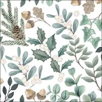 Servetten papier Collectie van bladeren 33x33 cm