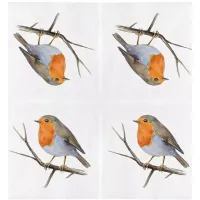 Servetten papier Roodborst 33x33 cm                       