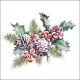 Servetten papier Hulst en Bessen mix 33x33 cm                       