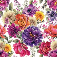 Servetten papier Anne wit mix 33x33 cm