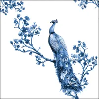 Servetten papier Royal Peacock 33x33 cm