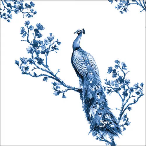 Servetten papier Royal Peacock 33x33 cm