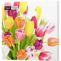 Servetten papier Tulpen 33x33 cm