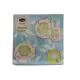 Servetten papier Bloemen blauw 33x33 cm