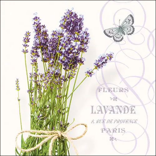 Servetten papier Bosje Lavendel 33x33 cm