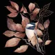 Servetten papier Lovely chickadee zwart 33x33 cm