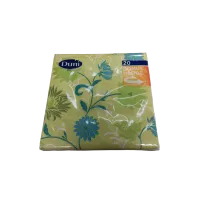 Servetten papier Groen Fantasie bloem 33x33 cm