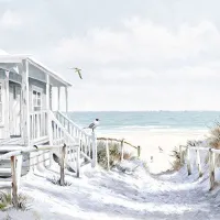 Servetten papier Strandhut 33x33 cm