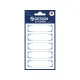 Etiketten wit met blauw