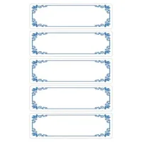 Etiketten wit met blauw