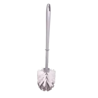 Toilet borstel wit grijs 7.5 cm