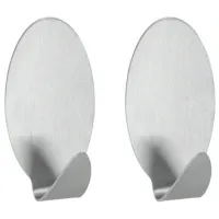 Metaltex plakhaakje rvs-ovaal 2 stuks