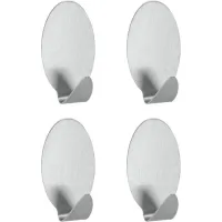 Metaltex plakhaakjes ovaal 4stuks
