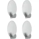 Metaltex plakhaakjes ovaal 4stuks