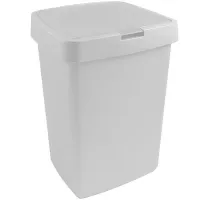 Afvalbak 25 liter plat deksel kleur wit