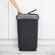 Twist afvalbak 25 liter donker zilver