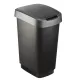 Twist afvalbak 25 liter donker zilver