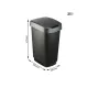Twist afvalbak 25 liter donker zilver