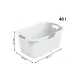 Wasmand 40 liter wit