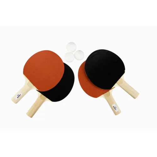 Tafeltennis Set met 4 Bats met 3 ballen 1 ster 