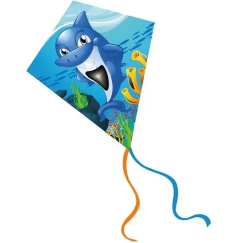 Diamant Dolfijn vlieger 60x70 cm