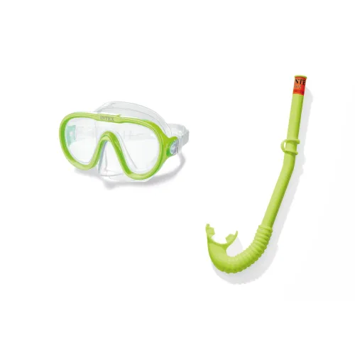 Intex Aquaflow Duikbril met snorkel groen