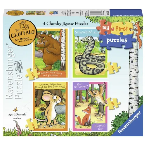 Ravensburger 4 in 1 box 2+3+4+5 stukjes The Gruffalo