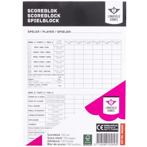 Scoreblok 100 vellen